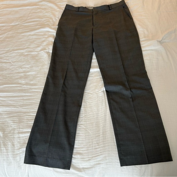 Banana Republic Mens Suit Pants 35/34 Gray Plaid - Picture 7 of 8